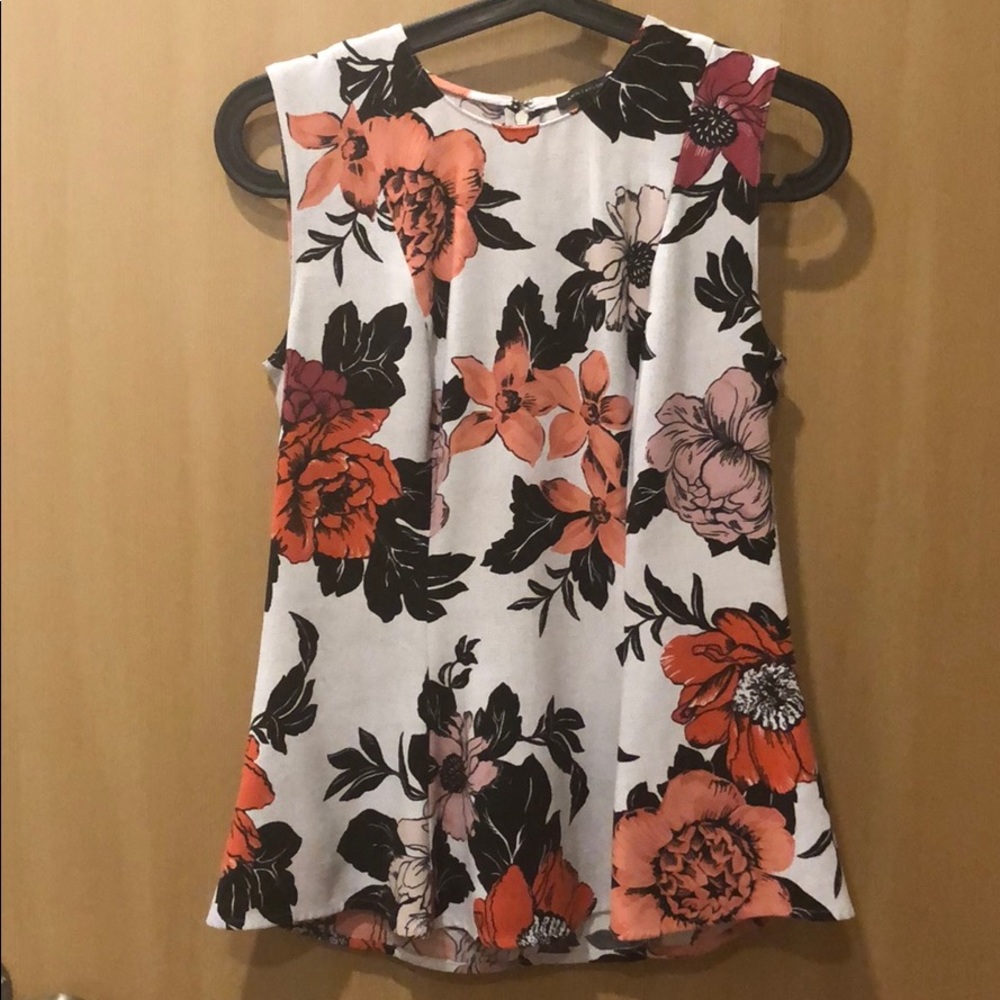 Ann Taylor Flower Print Blouse